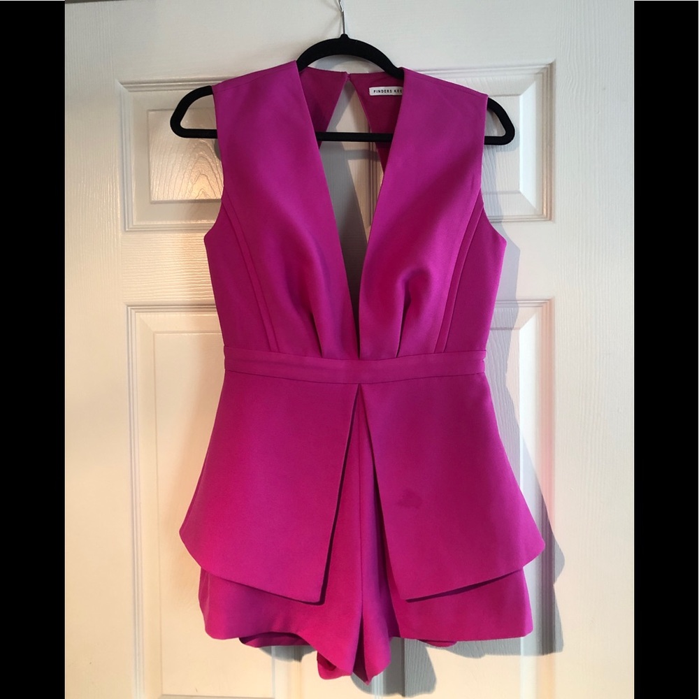 Revolve hot pink romper